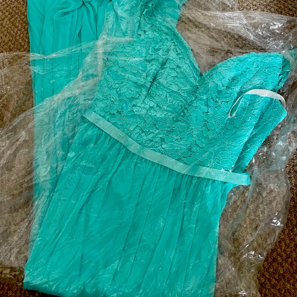 Sea Green David’s Bridal dress